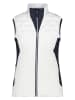 Hybride bodywarmer wit/donkerblauw