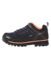 Skórzane buty trekkingowe "Moon Low" w kolorze czarno-pomarańczowym