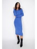 Gebreide jurk blauw