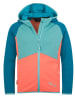 Fleecejacke "Sogndal" in Blau/ Orange