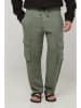 Leinen-Cargohose in Khaki