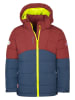 Winterjacke "Gryllefjord" in Dunkelblau/ Braunrot