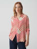 Blouse beige/rood