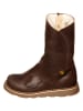 Leder-Winterstiefel in Braun