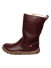 Leder-Winterstiefel in Dunkelrot