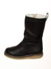 Leder-Winterstiefel in Schwarz