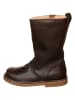 Leder-Stiefel in Dunkelbraun