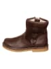 Leder-Winterboots in Dunkelbraun