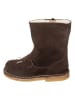 Leren winterboots donkerbruin