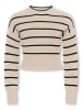 Pullover "Ibi" in Beige/ Schwarz