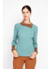 Trui turquoise/camel