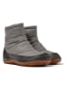 Leren winterboots grijs/zwart