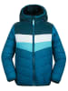 Ganzjahres-Steppjacke "Baz" in Blau/ Türkis/ Weiß