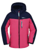 Winterjas donkerblauw/roze