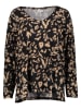 Longsleeve zwart/camel