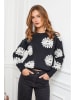 Sweter "Banshee" w kolorze czarno-białym
