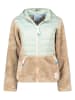 Fleece vest "Typologieak" lichtbruin/mintgroen