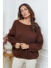 Sweter "Candji" w kolorze brązowym