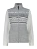Fleecejacke in Grau/ Hellbraun
