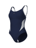 Badpak wit/donkerblauw