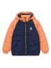 Doorgestikte jas "Jipe" donkerblauw/oranje