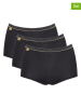 Pełne figi high waist (3 pary) "Basic Gold" w kolorze czarnym