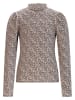 Longsleeve "Koss" in Beige/ Schwarz
