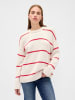 Sweter w kolorze kremowo-czerwonym
