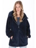 Fleece mantel donkerblauw