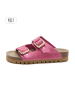 Skórzane klapki w kolorze różowym