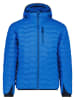 Doorgestikte jas blauw