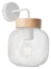 Lampa ścienna "Giada" w kolorze białym - wys. 26 x Ø 16 cm