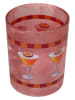 Świecznik "Martini" w kolorze różowym - wys. 12,5 x Ø 10 cm