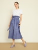 Kleid in Blau/ Weiß