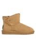 Leder-Winterboots in Hellbraun