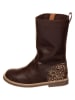 Leder-Winterstiefel in Dunkelbraun