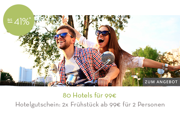 80 Hotels für 99 €