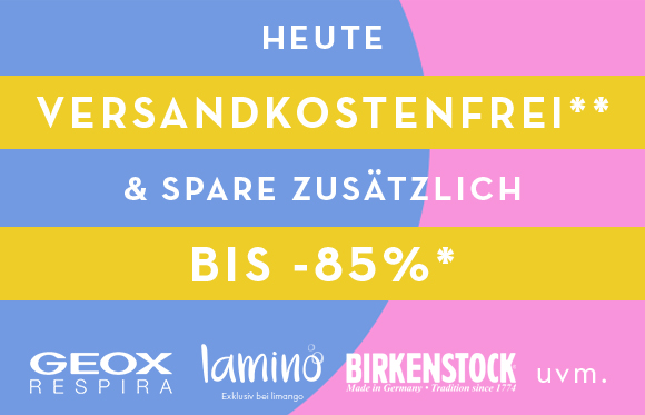 Versandkostenfrei** shoppen & bis -85%* sparen