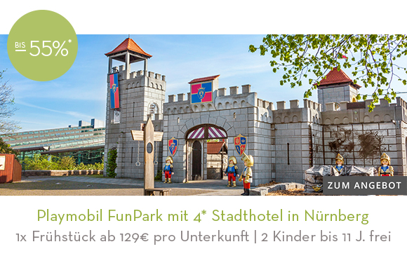 Playmobil FunPark mit 4* Stadthotel in Nürnberg