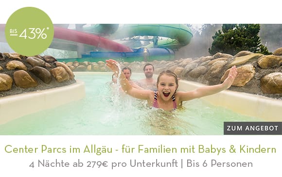 Center Parcs im Allgäu - Ideal für Familien mit Babys & Kindern