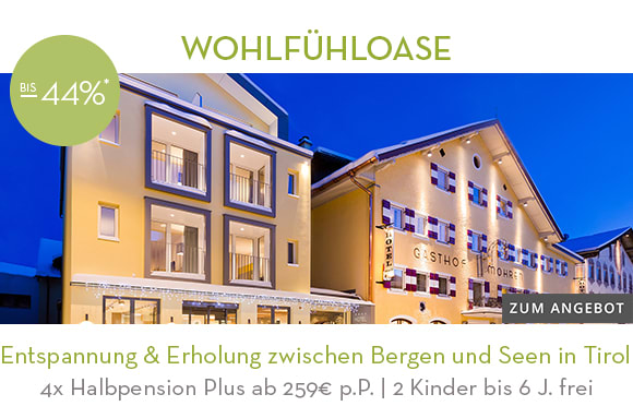 Entspannung & Erholung zwischen Bergen und Seen in Tirol