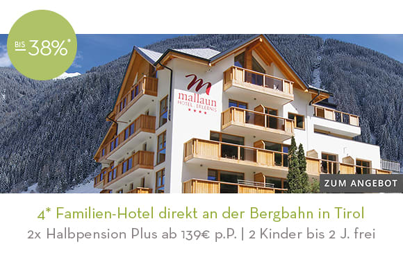 4* Familien-Hotel direkt an der Bergbahn in Tirol
