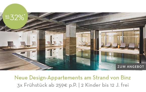 Neue Design-Appartements am Strand von Binz