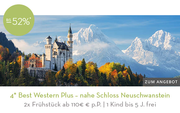 4* Best Western Plus Hotel in Füssen – nahe Schloss Neuschwanstein