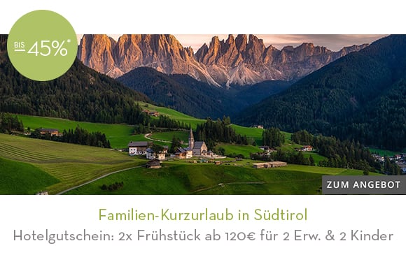 Familien-Kurzurlaub in Südtirol