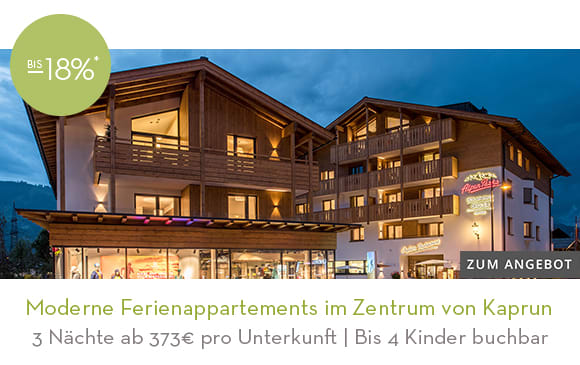 Moderne Ferienappartements im Zentrum von Kaprun