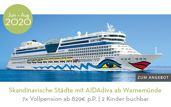 07_Skandinavische Städte mit AIDAdiva ab Warnemünde. Land. Hier klicken!