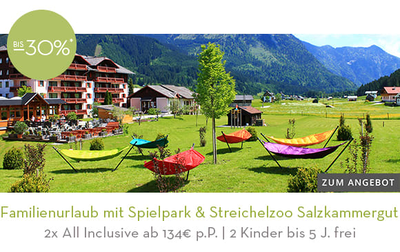 10_Familienurlaub mit Kinderspielpark und Streichelzoo im Salzkammergut. Hier klicken!