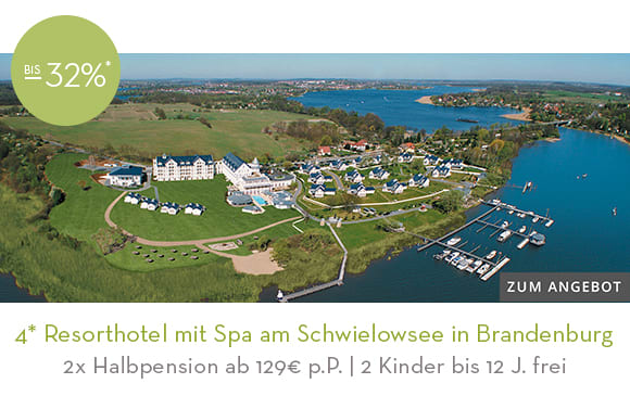 11_4* Resorthotel mit Spa direkt am Schwielowsee in Brandenburg. Hier klicken!