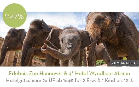 12_Erlebnis-Zoo Hannover und 4* Hotel Wyndham Atrium. Hier klicken!